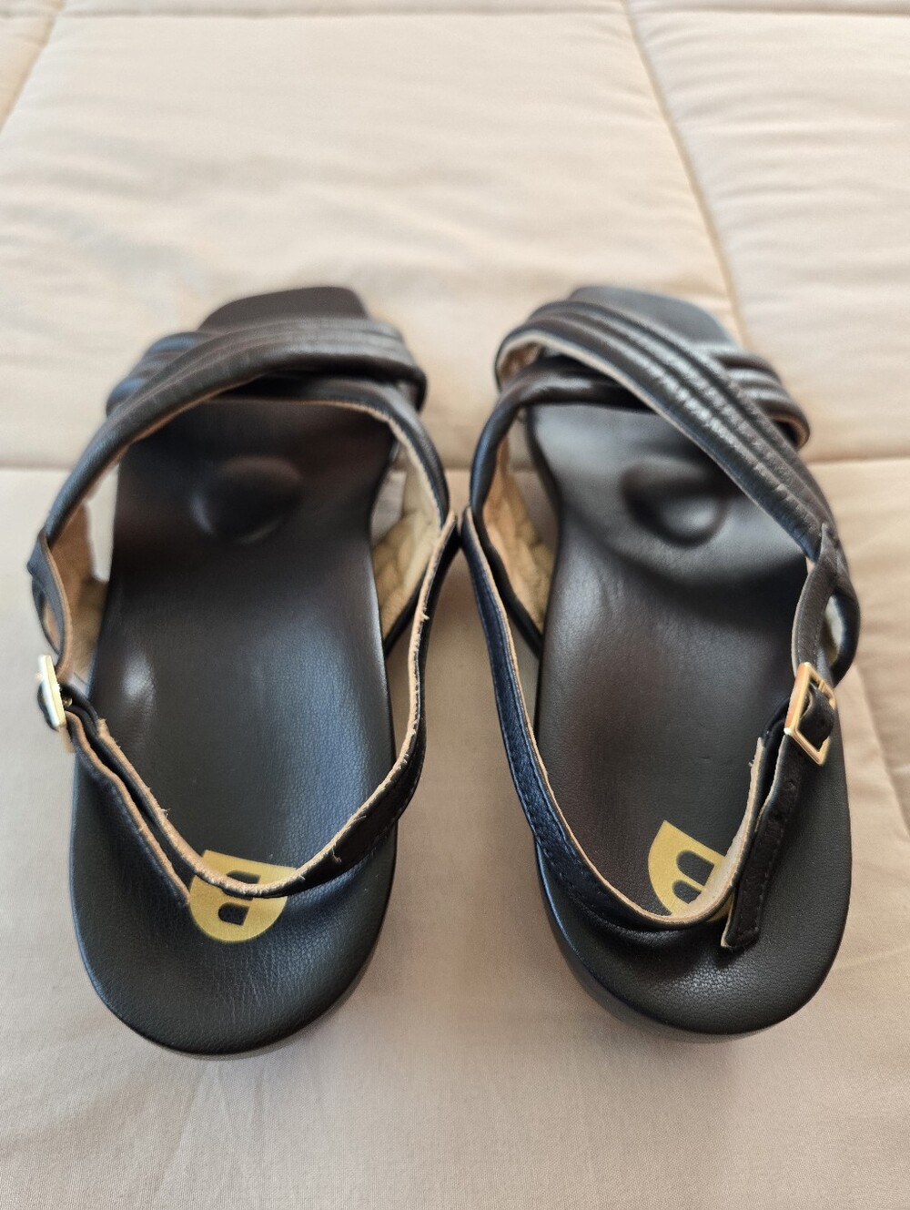 Bared Footwear Black Leather Batis Criss Cross strap sandals, EU 41 - Picture 7 of 9